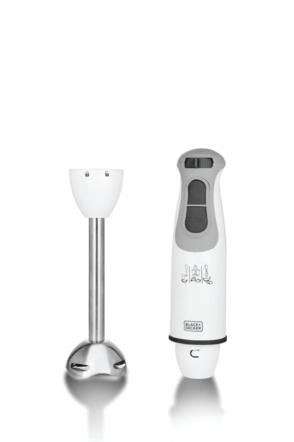 B+D - BXBL6002IN - 600 Watts Hand Blender with Chopper, Whisk, Cup and Wall Rack